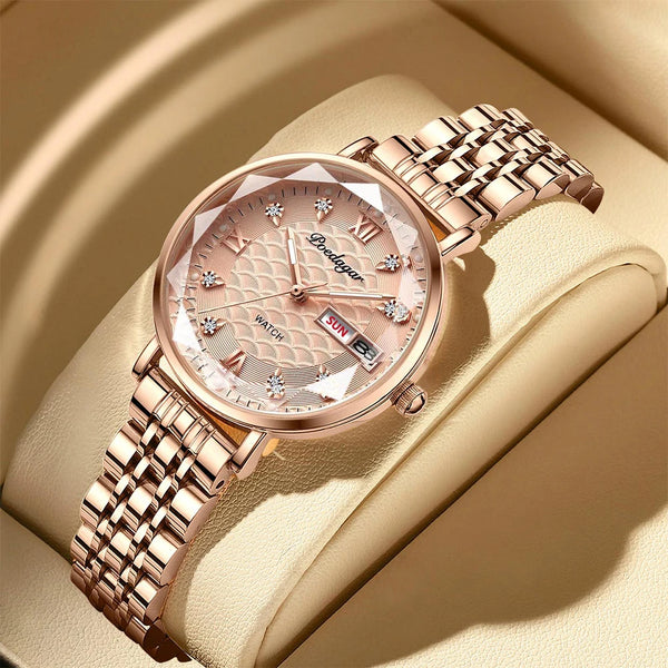 Watch Women Fashion Luxury Stainless Steel Wristwatch Bracelet