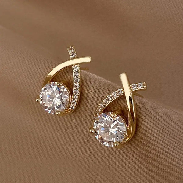 Fashion Cross Stud Earrings Women