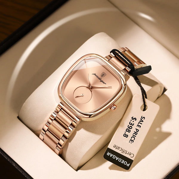 Luxury Watch Woman Waterproof Stainless Steel Quartz Ladies Watch